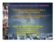 Prof. Abdelbari Bener - Arab Children Health Congress