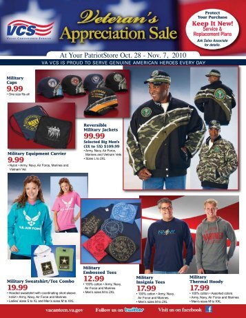 At Your PatriotStore Oct. 28 - Veterans Canteen Service
