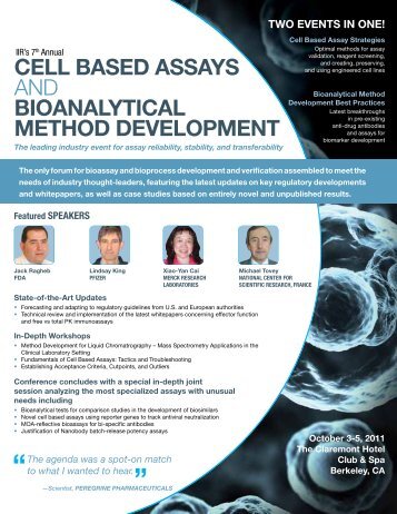 cell based assays and bioanalytical method development - IIR