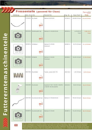 Pressenteile - Farmland.de
