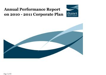 2010-2011 Corporate Plan Performance Report - Thanet District ...