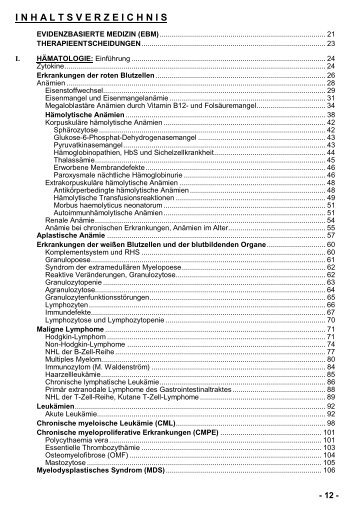 Inhaltsverzeichnis der Ausgabe 2014 [48 KB] - Herold Innere Medizin