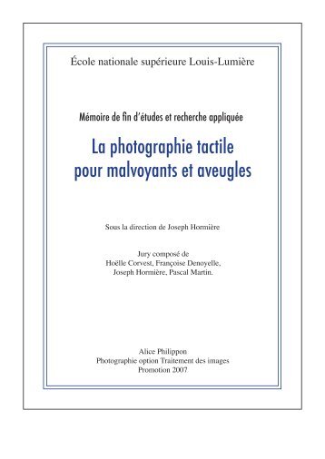 La photographie tactile pour malvoyants et aveugles