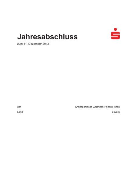 unsere Bilanzdaten - Kreissparkasse Garmisch-Partenkirchen