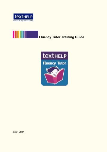 Fluency Tutor Training Guide - Texthelp