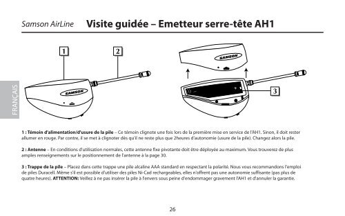 Guided Tour - AH1 Headset Transmitter - Samson