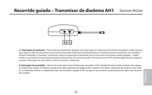 Guided Tour - AH1 Headset Transmitter - Samson