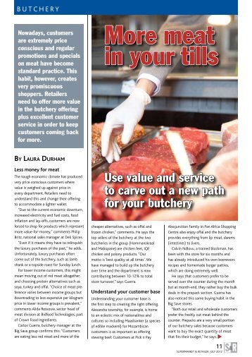 Butchery - More meat in your tills(PDF) - Supermarket.co.za