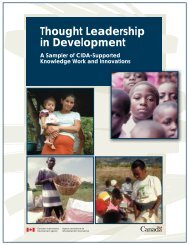 Thought Leadership in Development - A Sampler of CIDA ...