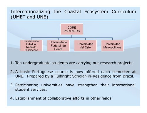 Internationalizing the Coastal Ecosystems Curriculum, FIPSE United ...