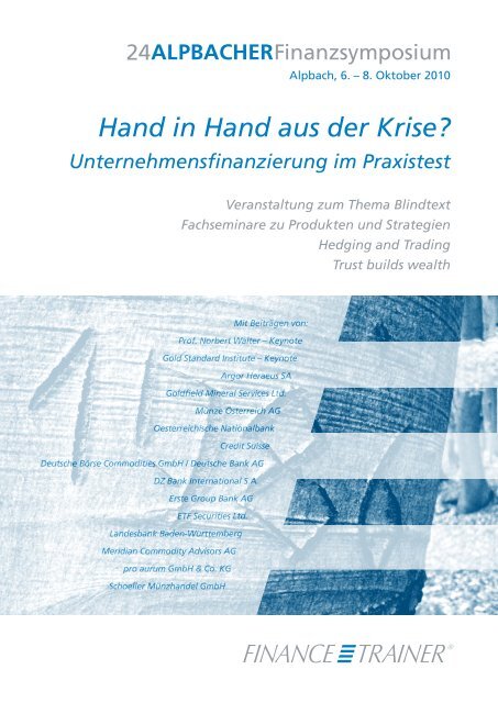 2010: Hand in Hand aus der Krise? - Finance Trainer