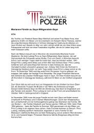 Marianne Fürstin zu Sayn-Wittgenstein-Sayn - Kulturverlag Polzer ...