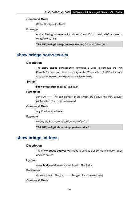 CLI Guide - TP-Link