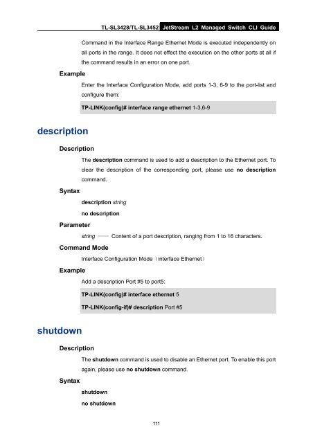 CLI Guide - TP-Link