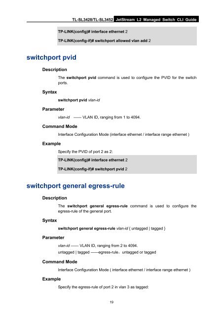 CLI Guide - TP-Link