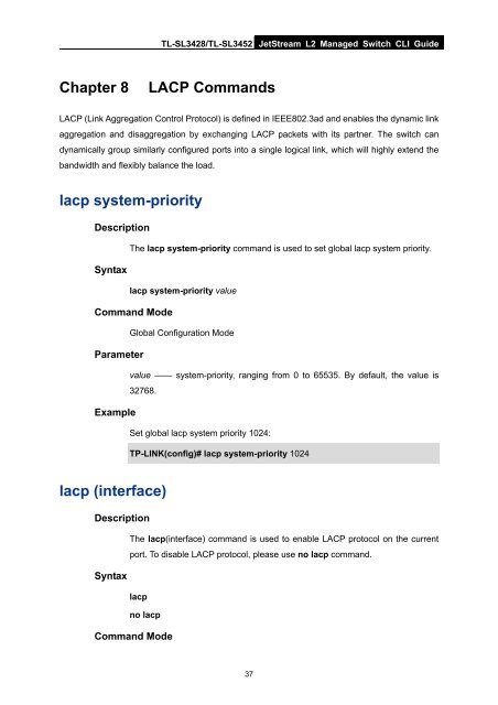 CLI Guide - TP-Link