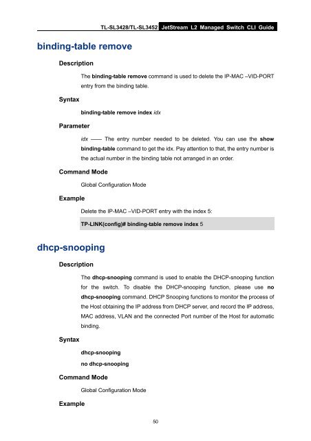 CLI Guide - TP-Link