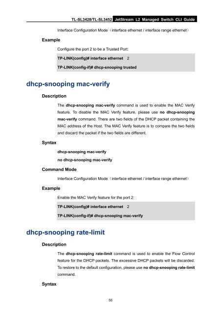 CLI Guide - TP-Link