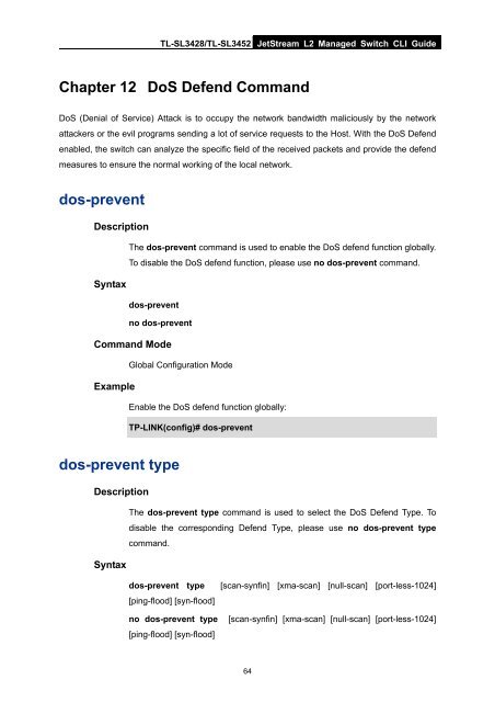 CLI Guide - TP-Link