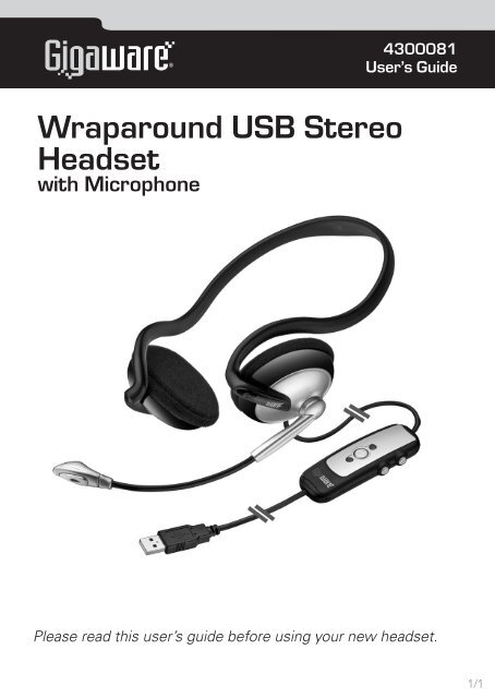 Wraparound USB Stereo Headset - Radio Shack