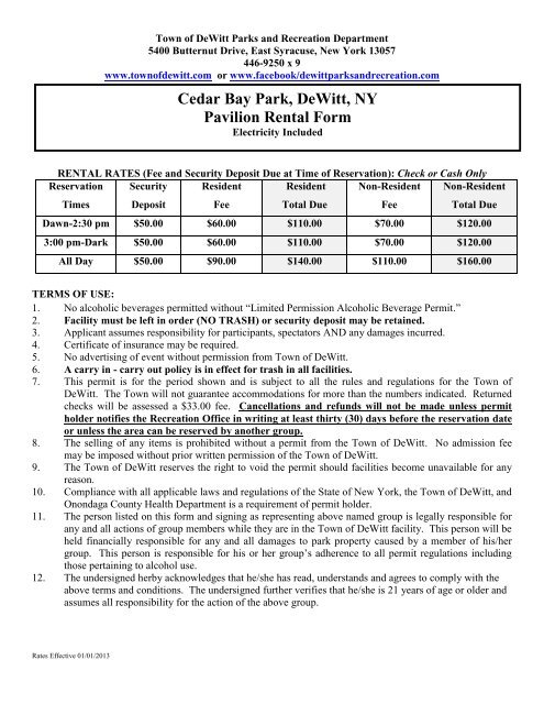 Cedar Bay Park - Town Of DeWitt