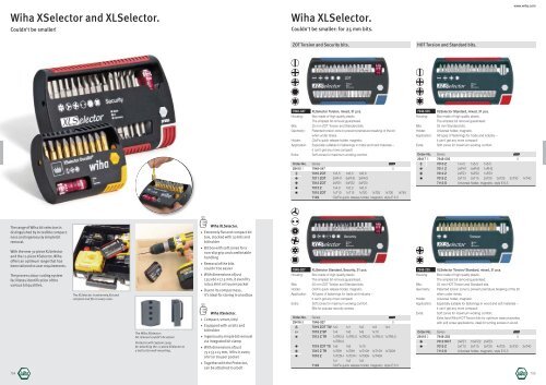 Wiha XSelector and XLSelector. Wiha XLSelector.