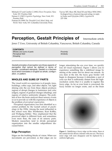 Gestalt Grouping Principles - HomePage Server for UT Psychology