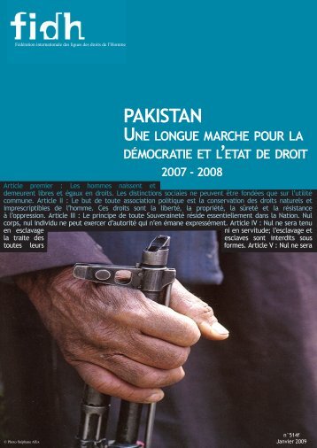 Pakistan / Une longue marche pour la dÃƒÂ©mocratie et l'Etat de ... - FIDH