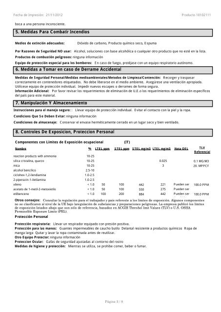 EU/GHS MSDS - StonCor Europe