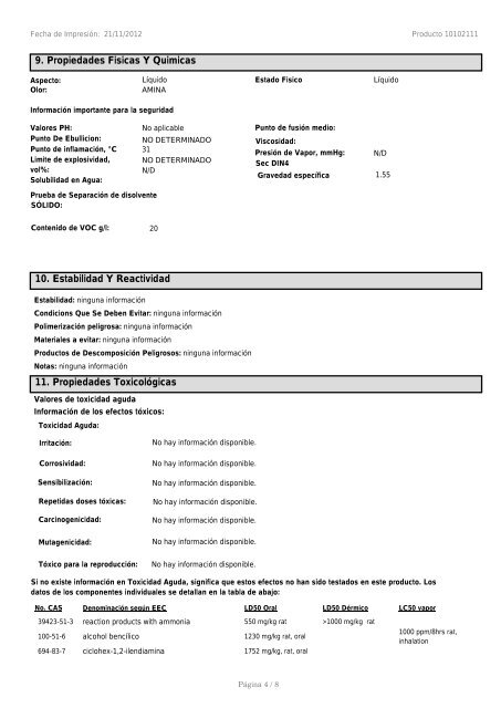 EU/GHS MSDS - StonCor Europe