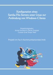 Konfiguration eines Samba-File-Servers unter Linux zur ... - Scheib