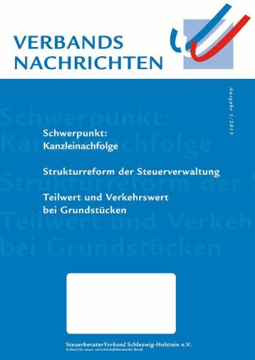 Ausgabe 1/2013 - Steuerberaterverband Schleswig-Holstein