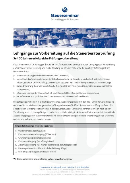 Ausgabe 1/2013 - Steuerberaterverband Schleswig-Holstein