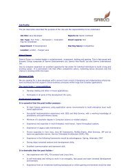 Job Profile The job description describes the purpose of the ... - Z/Yen