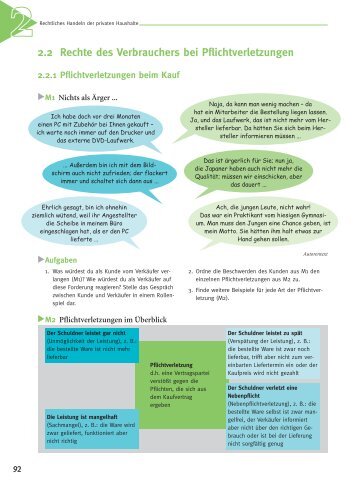 2.2 Rechte des Verbrauchers bei Pflichtverletzungen - Wirtschaft ...