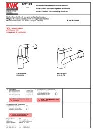 Installation and service instructions Instructions de montage ... - KWC
