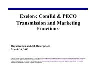 Exelon1: ComEd & PECO Transmission and Marketing Functions2