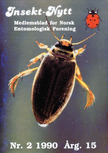 Medlemsblad for norsk entomologisk forening hr ka. Medlemsblad for norsk entomologisk forening hr ka.