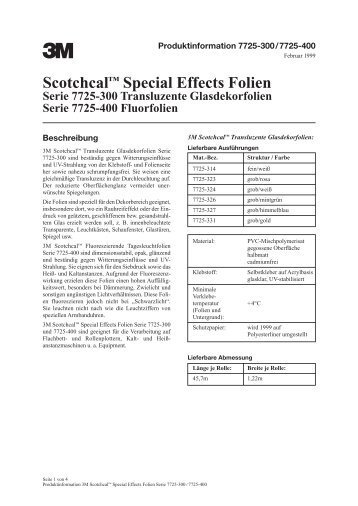 Scotchcal™ Special Effects Folien Serie 7725-300 ... - 3M