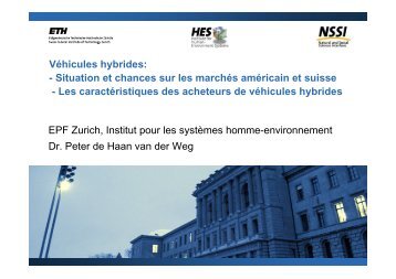 VÃ©hicules hybrides - ETH Zurich - Natural and Social Science Interface