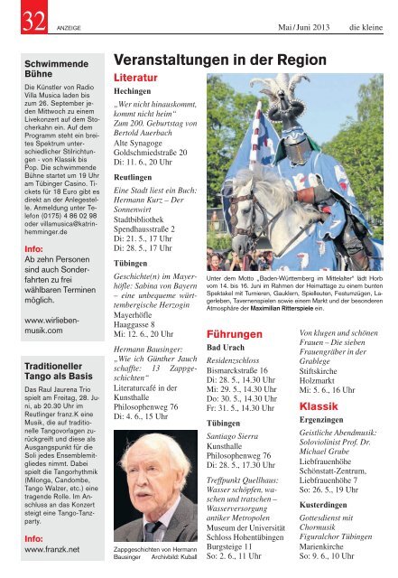 Die aktuelle Ausgabe Mai / Juni 2013 hier als Download (pdf).