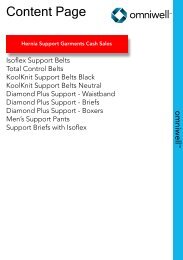 Omniwell Support Garment Cash Sale Catalogue - Omnigon