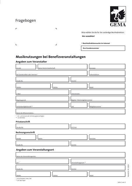 Fragebogen - bei vts Event