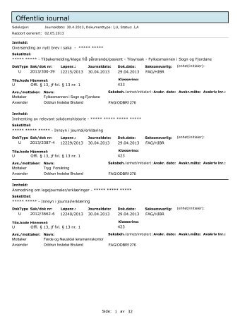 Offentleg journal 04 30 2013.pdf - Helse FÃ¸rde