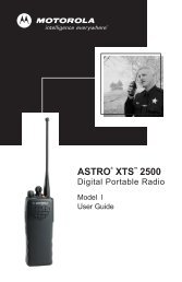 Motorola XTS 2500 Operators Manual - Communications Services