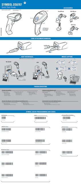 Symbol DS6707 Quick Start Guide (p/n 72-83972 ... - Barcode Datalink