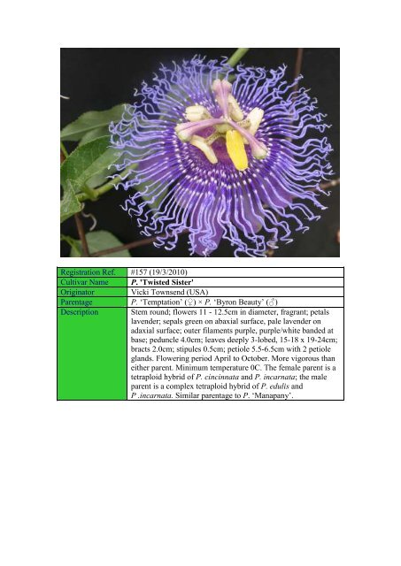 Sonia - Passion Flowers