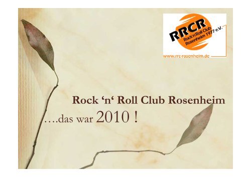 Jahresrückblick als PDF (20MB) - Rock'n'Roll Club Rosenheim 1977 ...