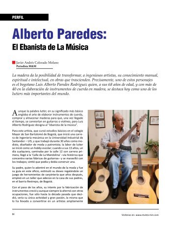 PERFIL Alberto Paredes - Revista El Mueble y La Madera