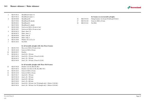 Spare Parts List Model VD Mounted plough - Hjallerup ...